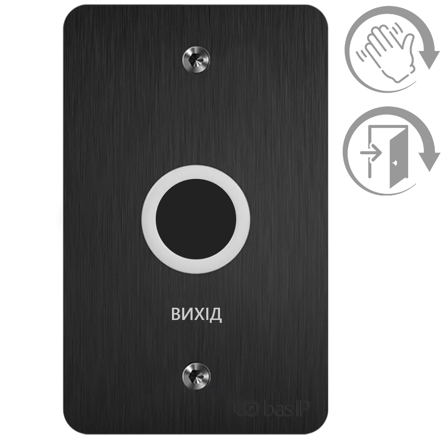 Безконтактна кнопка виходу BAS-IP SH-45TU Black