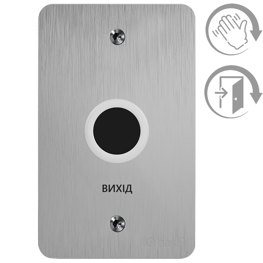 Безконтактна кнопка виходу BAS-IP SH-45TU Silver