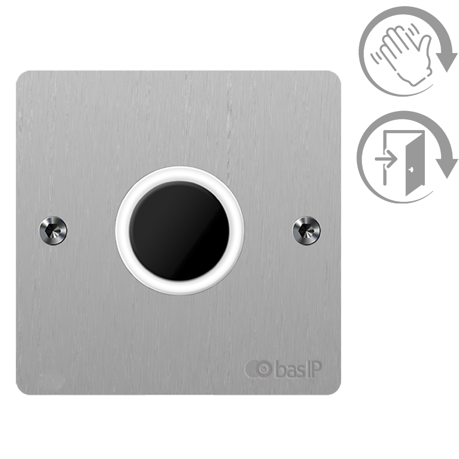 Безконтактна кнопка виходу BAS-IP SH-47T Silver