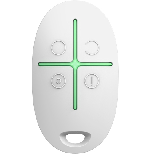 Брелок для управління охоронною системою Ajax SpaceControl White