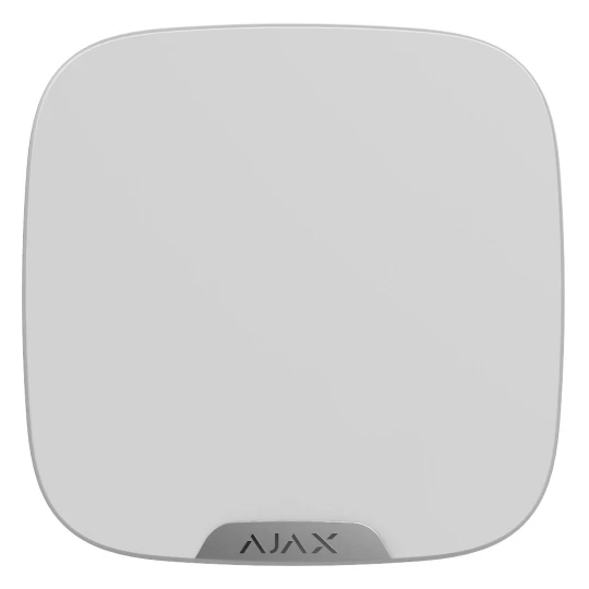 Вулична сирена з кріпленням для брендованої лицьової панелі Ajax StreetSiren DoubleDeck White