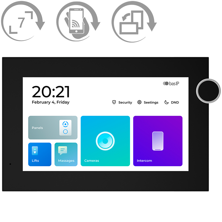IP Відеодомофон BAS-IP AZ-07LL Black