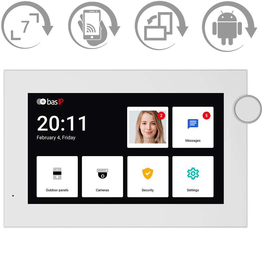 IP Відеодомофон BAS-IP AZ-07L White